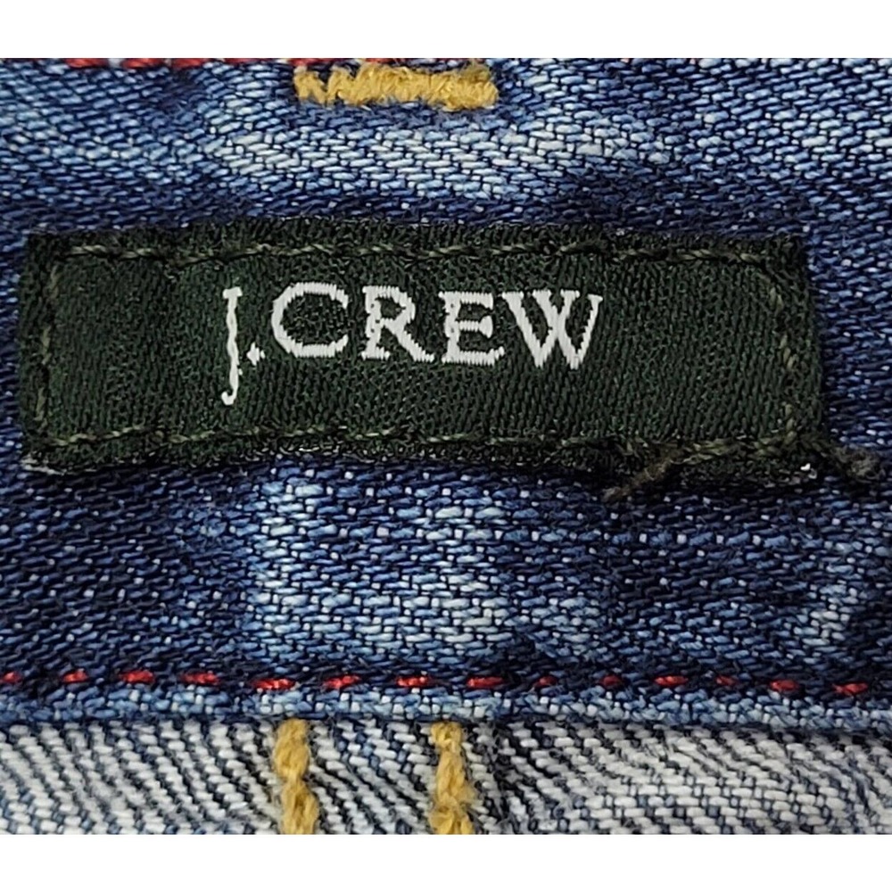 J. CREW Size 12T Button Fly Blue Straight Jeans Women’s Cotton Distressed - Picture 8 of 11